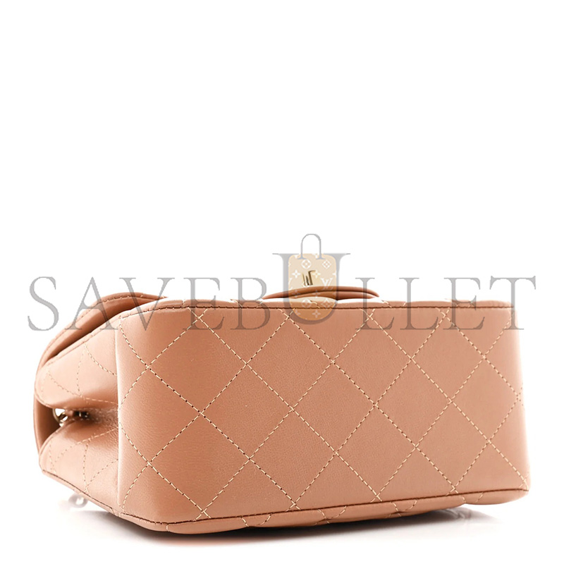 CHANEL MASTER MINI CLASSIC SQUARE FLAP LAMBSKIN HARDWARE AS1115 (17*13.5*8cm)